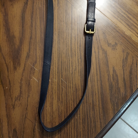 Rachel Roy Women Crossbody Bag Purse Black Leather Magnetic Snap Wood Handle - Picture 8 of 12